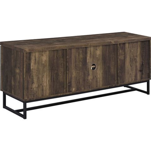 Coaster Myles 2 Door Tv Console With Adjustable Shelves, Rustic Oak ... with regard to Creating a Cozy Media Haven: Design Inspiration with the Myles 2-Door Stand
