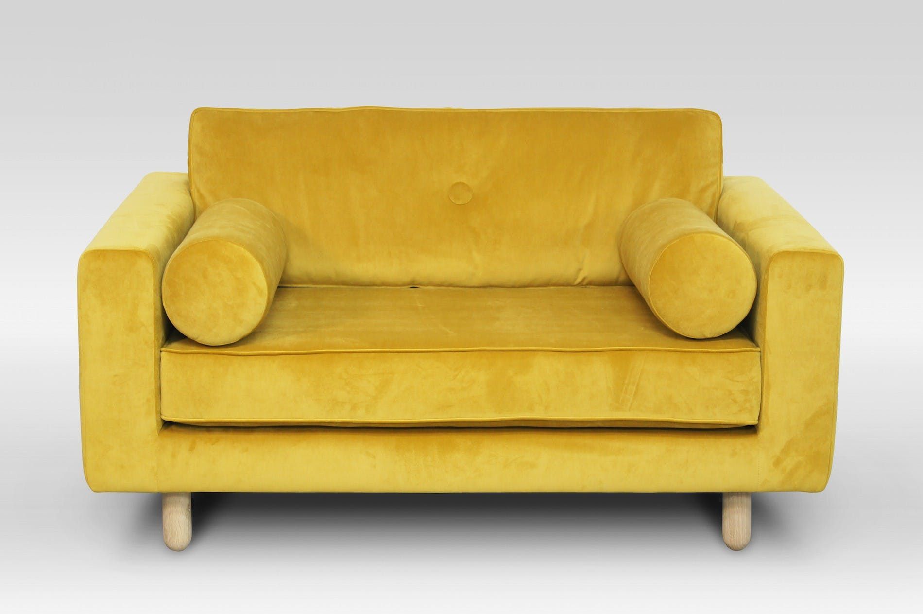 Discover Avenue Yellow Velvet Loveseat By Festamsterdam On Crowdyhouse ... for