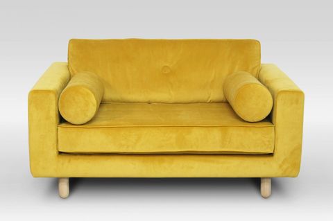 Discover Avenue Yellow Velvet Loveseat By Festamsterdam On Crowdyhouse ... for