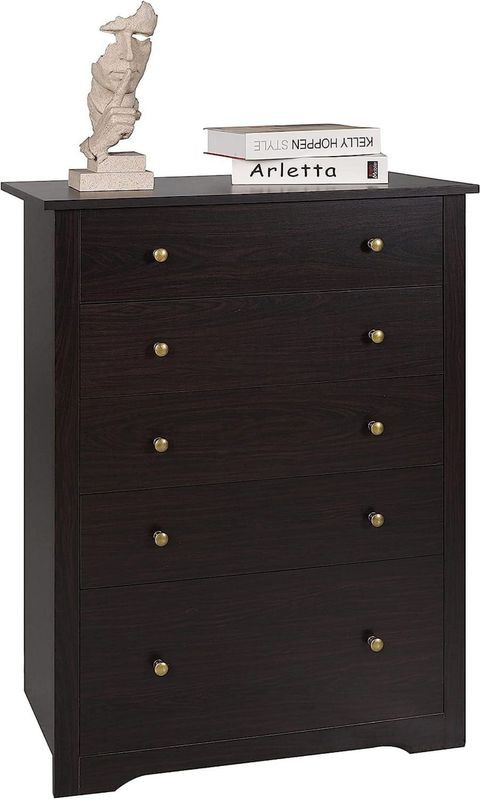 Durable Oversized Dresser Chest Of Drawers For Bedroom Storage Tall 5 ... pertaining to Understanding Wood Durability What to Look for in Your Next Dresser