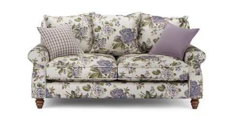 Ellie Floral 2 Seater Sofa Ellie Floral Dfs | Floral Sofa, Floral Couch ... pertaining to Choosing the Right Pillows Exploring Styles for Your Espresso Leg Sofa