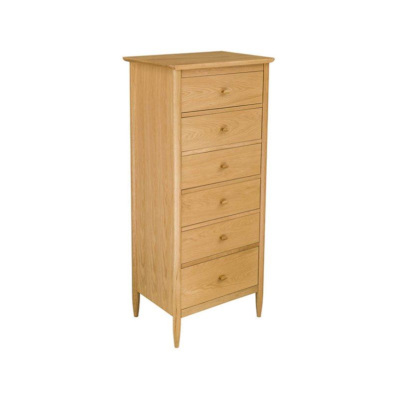 Ercol Teramo 6 Drawer Tall Chest - Lee Longlands with Understanding Quality Craftsmanship The Cassidy 6-Drawer Tall Chest Perspective