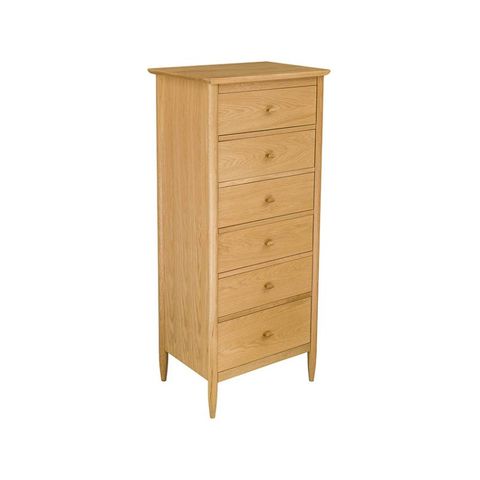 Ercol Teramo 6 Drawer Tall Chest - Lee Longlands with Understanding Quality Craftsmanship The Cassidy 6-Drawer Tall Chest Perspective