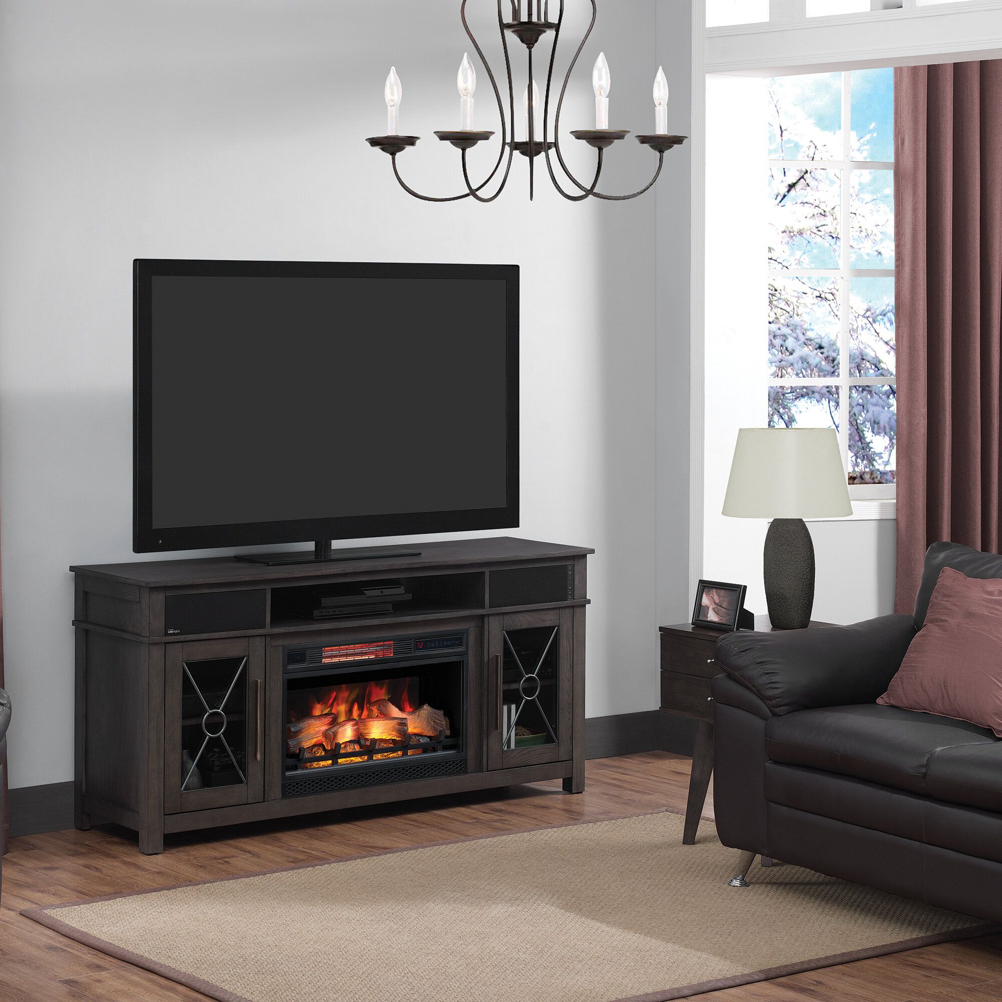 Fireplace Tv Stand 70 Inch - Foter with regard to 70&quot; Fireplace Tv Stand With Led Display, Entertainment Center For Tvs Up To 80&quot;, Black