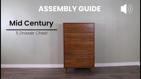 Full Assembly Instructions: Mid Century 5-Drawer Chest - Youtube for The Ultimate Guide to Kalla Dresser Assembly and Customization