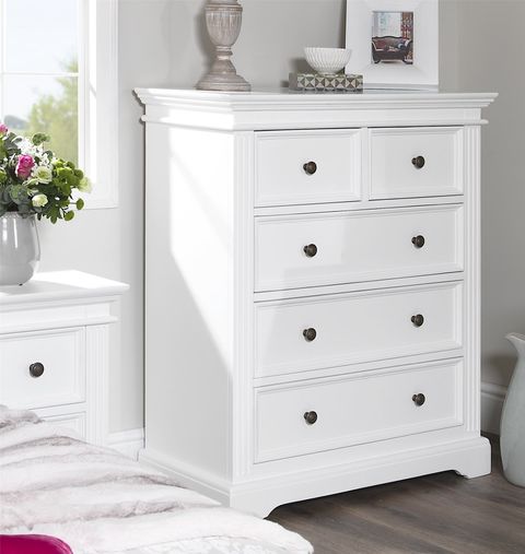 Gainsborough White Bedroom Furniture, Bedside Cabinets,Chest Of Drawers ... within