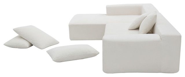 Gewnee 109*68&quot; Modular Sectional Living Room Sofa Set - Contemporary ... pertaining to