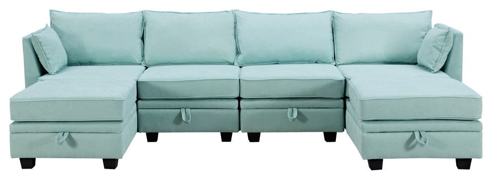 Gewnee Modern Large U-Shape Modular Sectional Sofa - Contemporary ... in