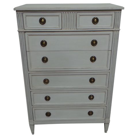 Gustavian Style 6 Drawer Tall Chest For Sale At 1Stdibs inside Understanding Quality Craftsmanship The Cassidy 6-Drawer Tall Chest Perspective