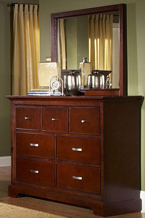 Home Elegance Glamour Espresso Dresser And Mirror | Dresser With Mirror ... throughout