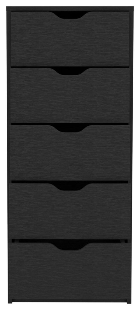 Houma 5 Drawers Narrow Dresser, Black - Transitional - Dressers - By ... throughout How to Organize Your Clothes Efficiently Using a Five Drawer Dresser