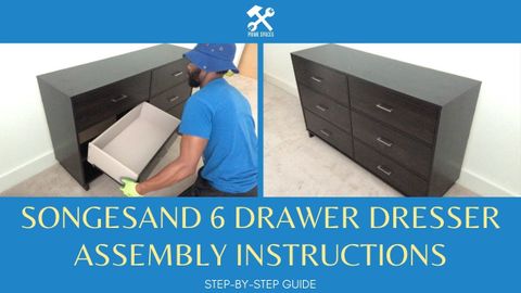 Ikea Songesand 6 Drawer Dresser Assembly Instructions (Full Step By ... in