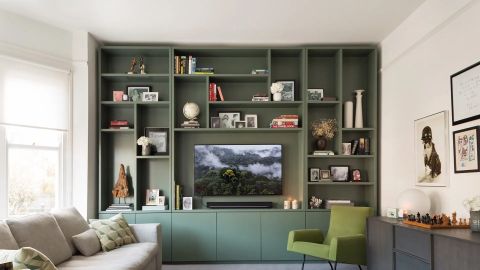 Integrating The Tv With Your Living Room Design | Kate Wiltshire Design throughout Integrating a Charcoal TV Stand Into Your Living Space Design