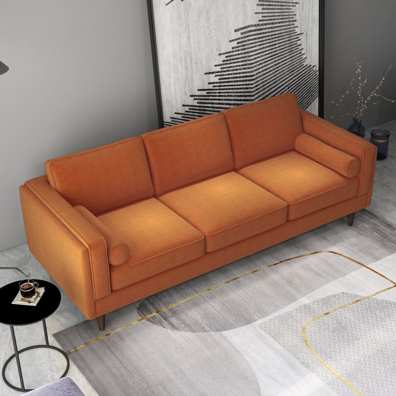 Kelly Clarkson Home Elmhurst 86'' Velvet Square Arm Sofa &amp;Amp; Reviews ... pertaining to