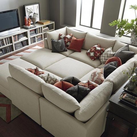 Leather And Fabric Sectional Sofas - Ideas On Foter intended for