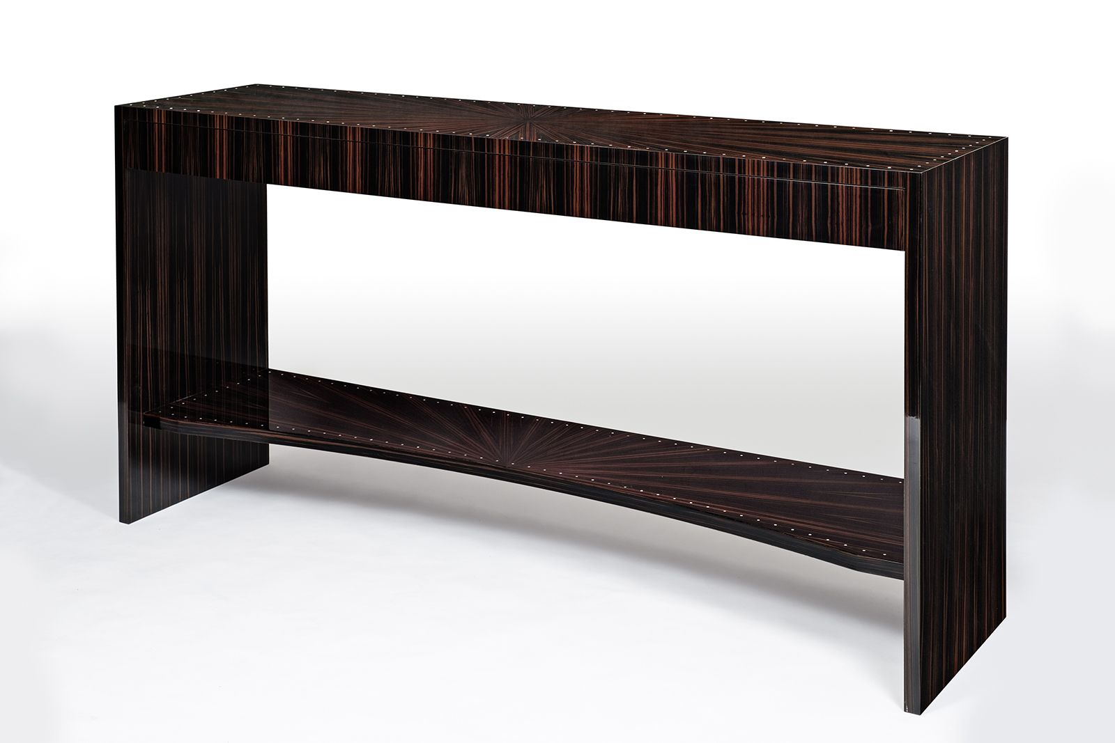 Macassar Ebony &amp;Amp; Mother Of Pearl Console within