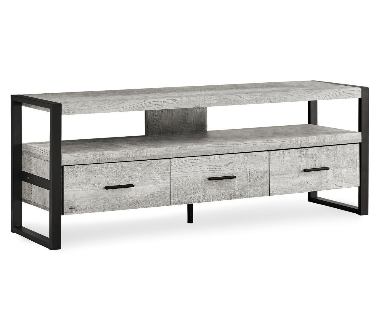Monarch Monarch 60&quot; 3-Drawer Tv Stand | Big Lots with regard to Maximizing Space and Style The Alton 3-Drawer TV Stand Solution