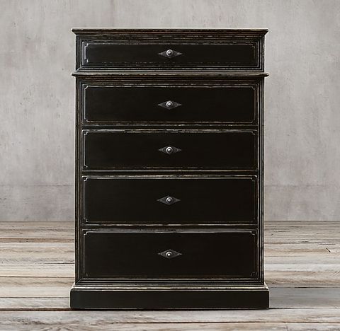 Montpellier 5-Drawer Narrow Dresser regarding 18" Black Manufactured Wood Five Drawer Narrow Dresser