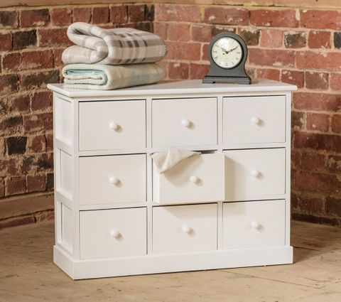 Nine Drawer White Wooden Chest Of Drawers: Amazon.co.uk: Kitchen &Amp; Home regarding A Timeless Classic The Enduring Appeal of White Wood Chests with Five Drawers