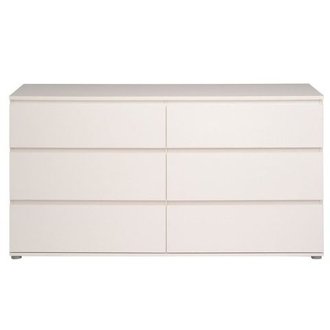 Parisot Neo 6 Drawer Chest In White | Dresser &Amp; Chests pertaining to