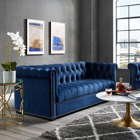 Pin By Zuvero On Home And Garden | Blue Sofas Living Room, Blue Sofa ... pertaining to