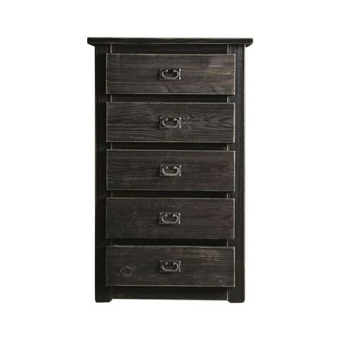 Rent To Own 5 Drawers Wooden Chest With Metal Pulls Design - Wire ... throughout 4 Drawers Wooden Chest With Round Pull Knobs Design, Wire-Brushed Warm Gray