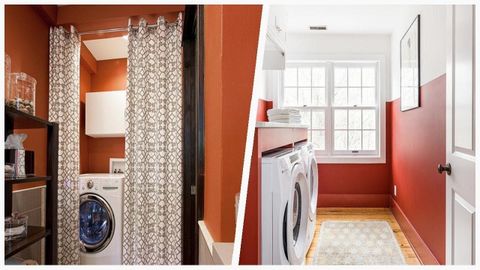 Revitalize Your Laundry Room With Vibrant Colors | Designer Cheatsheet inside 10 Ways To Bring Color Into Your Laundry Room