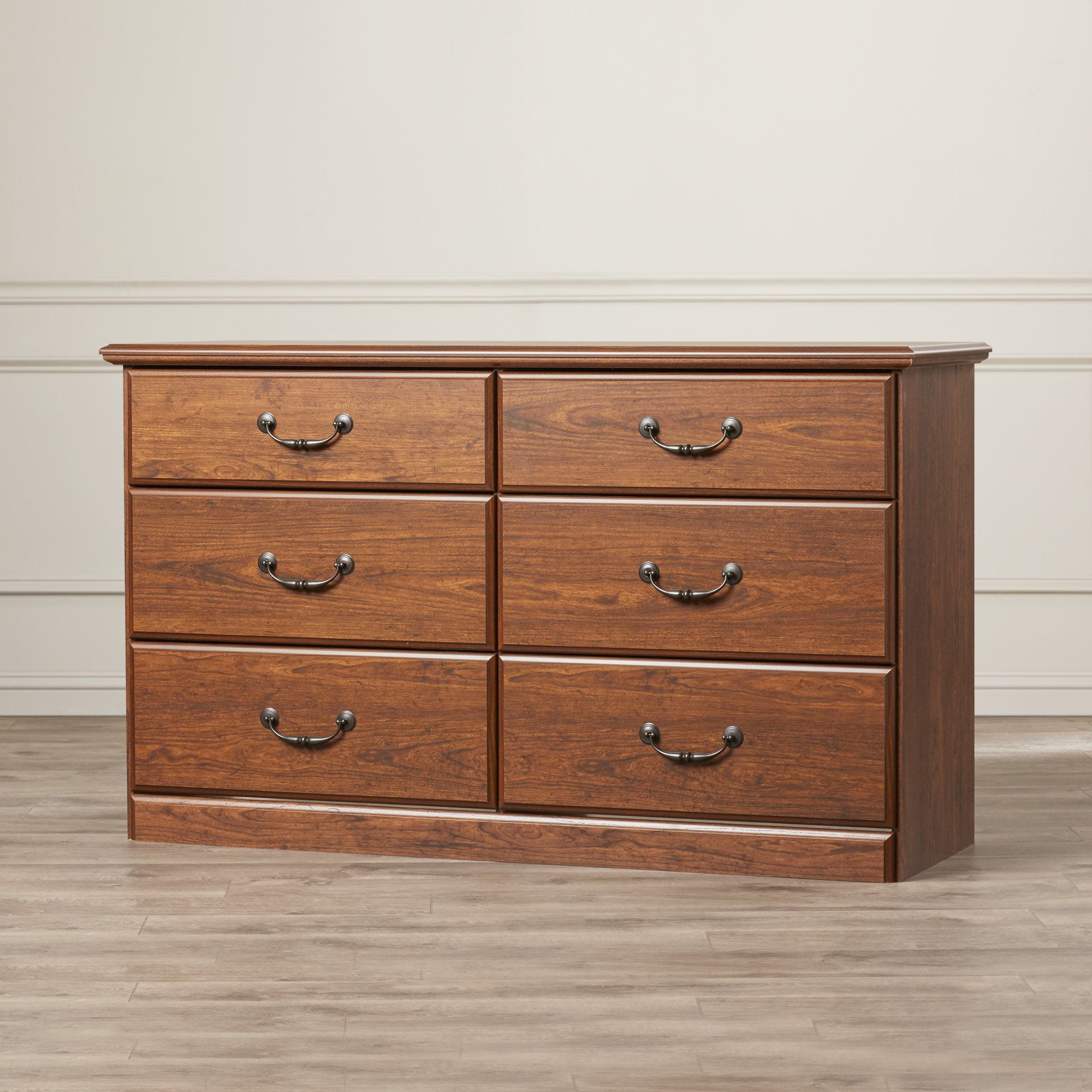 Sauder Orchard Hills 6 Drawer Dresser &amp; Reviews | Wayfair inside Understanding the Construction and Features of Sauder Orchard Hills Dressers