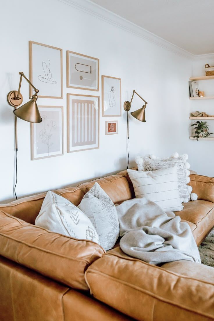 Sconce Feature Wall [ Shop Lighting In Our Home ] - Jessica Sara Morris ... inside The Ultimate Guide to Wiring Sconces Above Your Sofa