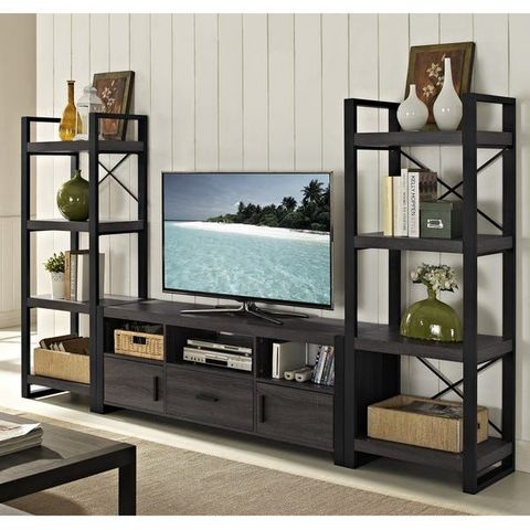 Shop Carbon Loft Hamilton 60-Inch Charcoal Tv Stand Console - Overstock ... within Integrating a Charcoal TV Stand Into Your Living Space Design