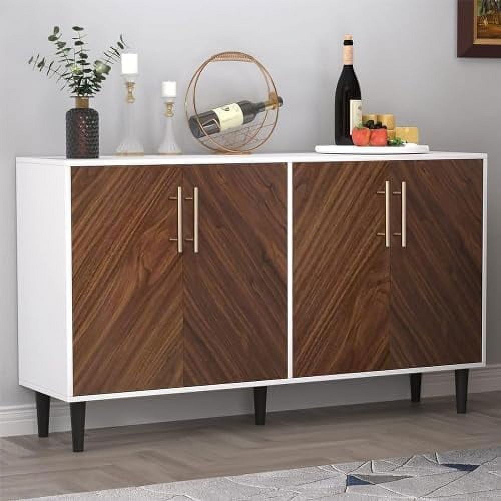Sideboards And Buffets With Buffet Cabinet With 4 Door Credenzas For ... with The 57&amp;quot;W Black Sideboard An Exploration of Materials and Craftsmanship