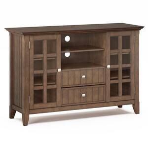 Simpli Home Acadian Solid Wood 60 In. Wide Transitional Tv Media Stand ... inside Acadian Solid Wood 60&quot; Tv Media Stand, Rustic Natural Aged Brown
