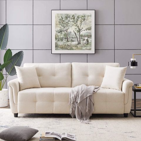 Sofa And Loveseat Modern At Ricardo Thorpe Blog within Fabric Upholstered Sofa With 4 Pillows In Gray And Antique White