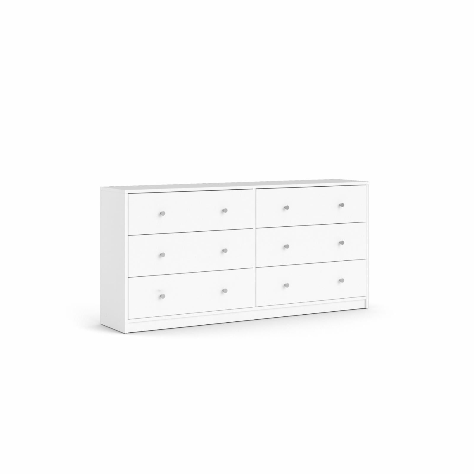 Studio 6 Drawer Double Dresser, White - Walmart.com for 42&quot; White 6-Drawer Dresser
