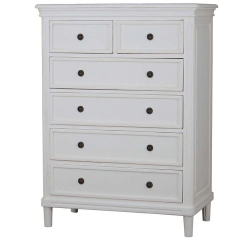 Tall White 6 Drawer Dresser pertaining to 42" White 6-Drawer Dresser