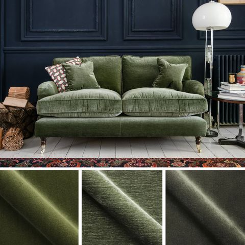 The Green Couch Is Next To A Lamp And Other Furniture In Different ... pertaining to Beyond the Fabric A Deep Dive into Quality Sofa Materials
