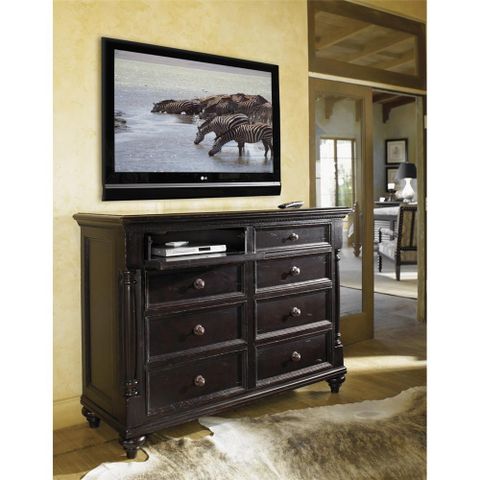 Tommy Bahama Home Kingstown 619-222 Stony Point Dresser With Pilasters ... regarding Stony Point Triple Dresser Deep Dive Unveiling Design Secrets