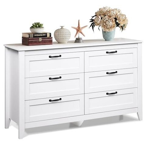 Top 5 Best White Dresser 6 Drawer 2024 - Guides By Rebatekey throughout 42" White 6-Drawer Dresser