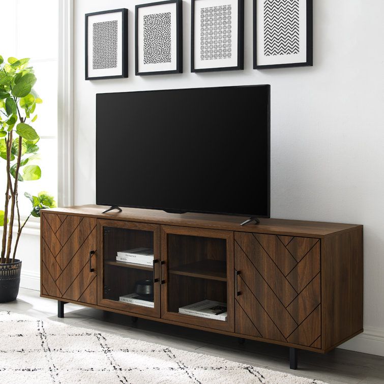 Wade Logan® Adariaha 70&quot; 4-Door Tv Stand For Tvs Up To 80&quot; &amp;Amp; Reviews ... regarding