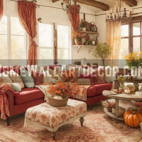 14 Charming Living Rooms That Exude Warmth: Fall Farmhouse Decorating ... intended for