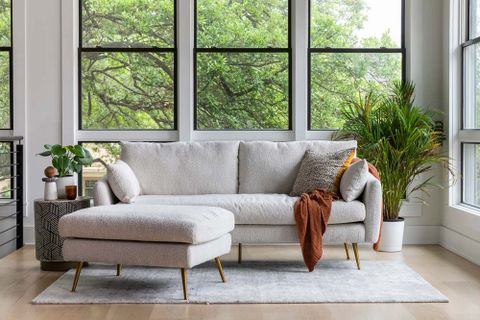 20 Boucle Sofas For A Cozy Living Room | 10 Stunning Homes within The Art of Integrating a Pink Boucle Sofa into Your Living Space Design