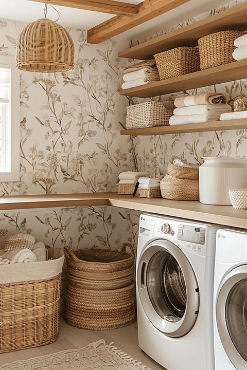 21 Wall Mural Ideas To Transform Your Laundry Room Into An Art Space ... for