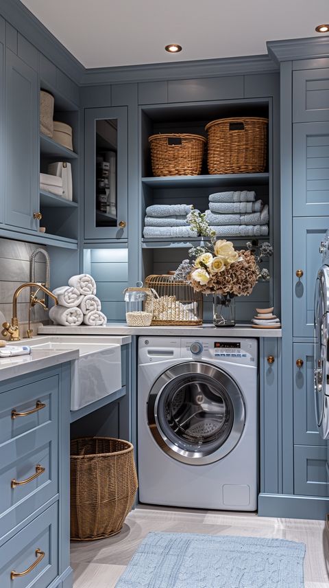 24 Stunning Laundry Room Ideas To Inspire You In 2024 | Blue Laundry ... inside