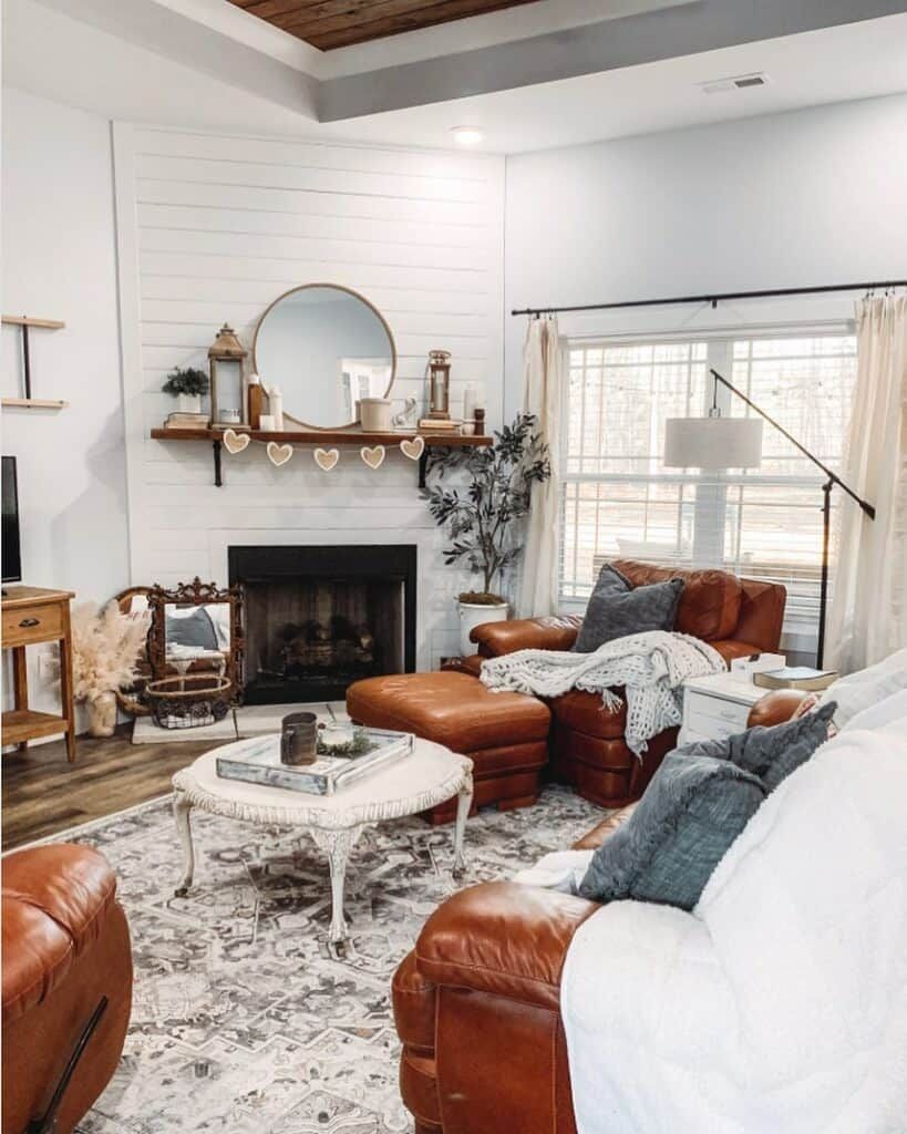 28 Warm Farmhouse Living Rooms For A Cozy Atmosphere intended for
