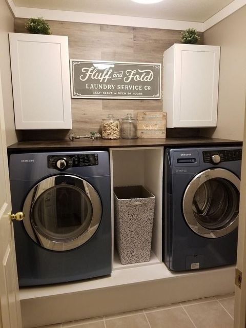 60 Farmhouse Laundry Room Ideas To Organize Your Laundry With Charm ... inside