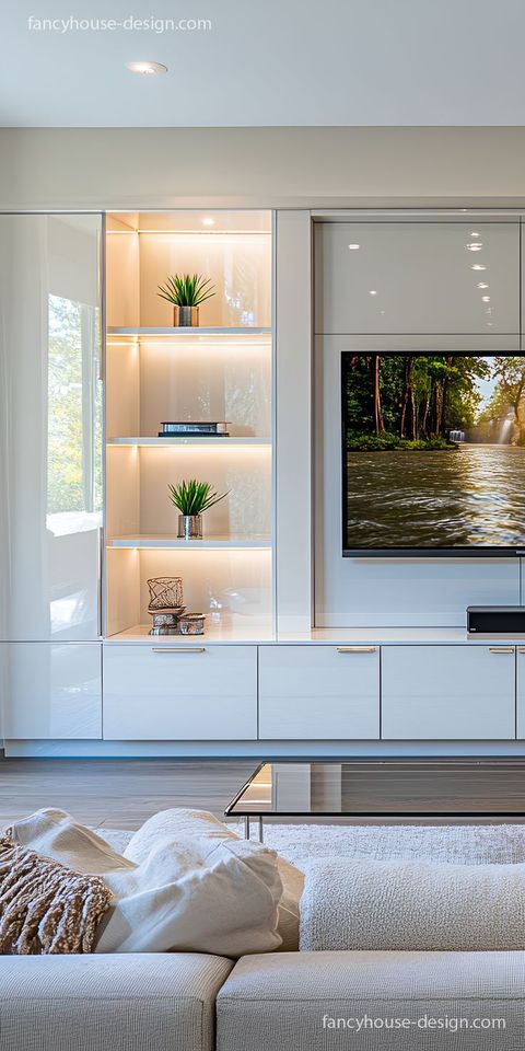 A Unique Tv Setup Elevates The Living Room Decor Effortlessly. In 2024 ... with regard to Beyond the Screen How the Right TV Stand Elevates Your Home Decor