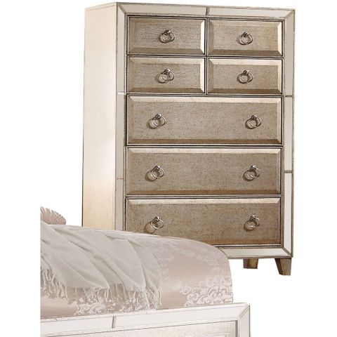 Acme Furniture Voeville Antique Silver Chest With Five Drawers ... for