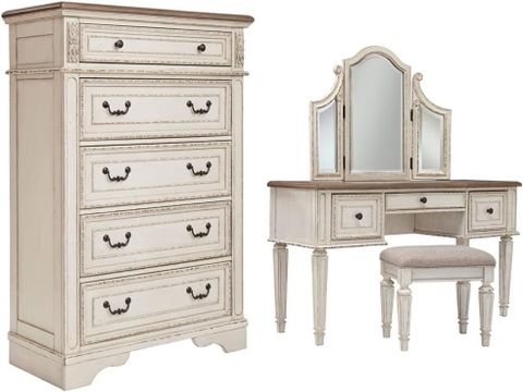 Amazon.com: Signature Design By Ashley Realyn French Country Two Tone 5 ... in