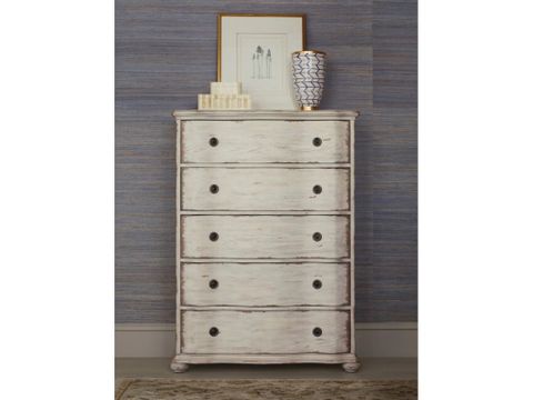 American Drew Helene Five Drawer Chest - Crã¨me Furniture Bedroom ... in