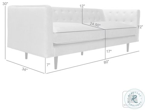 Annabelle Fossil Gray Velvet Sofa From Armen Living | Coleman Furniture within Understanding the Craftsmanship of the Annabelle 80 Fossil Gray Velvet Sofa